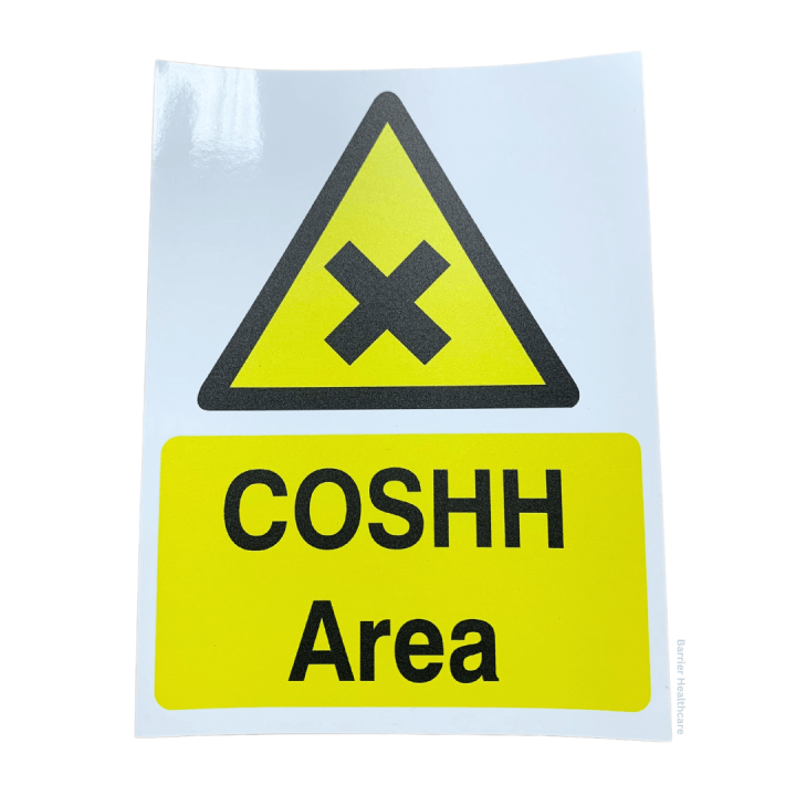COSHH Area A5 Sign (Adhesive)