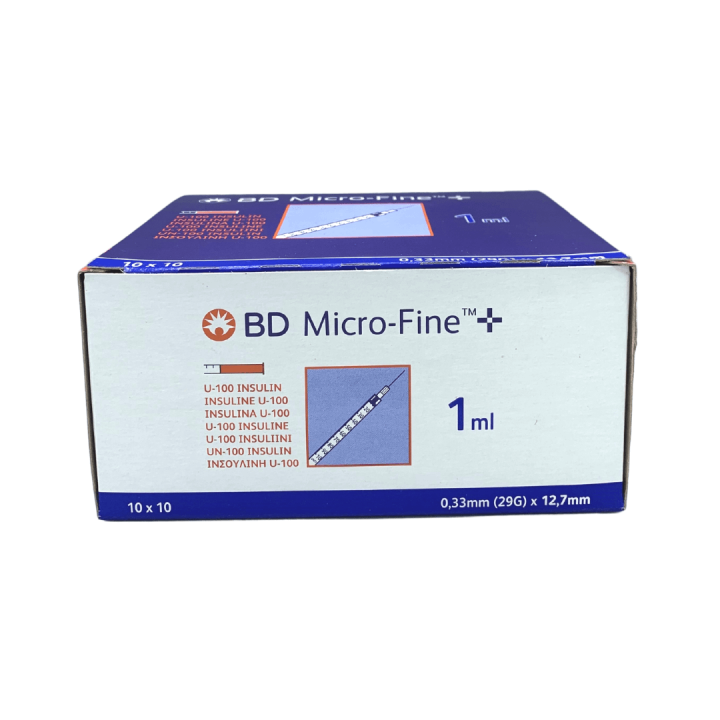 BD Micro-Fine 1ml 29g x 1/2" Needle Insulin Syringe 