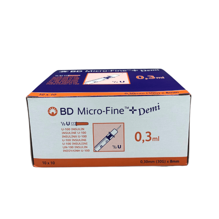 BD Micro-Fine 0.3ml 30g Short Insulin Syringe 