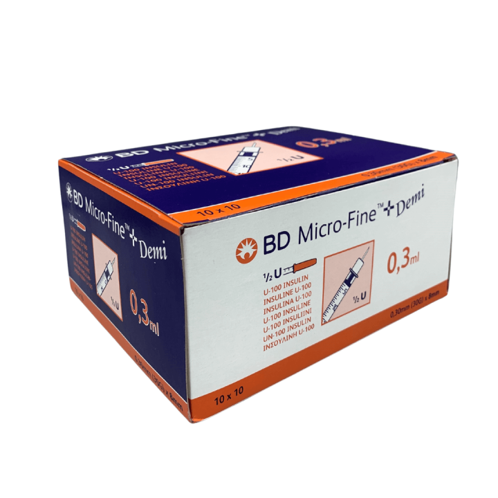 BD Micro-Fine 0.3ml 30g Short Insulin Syringe 