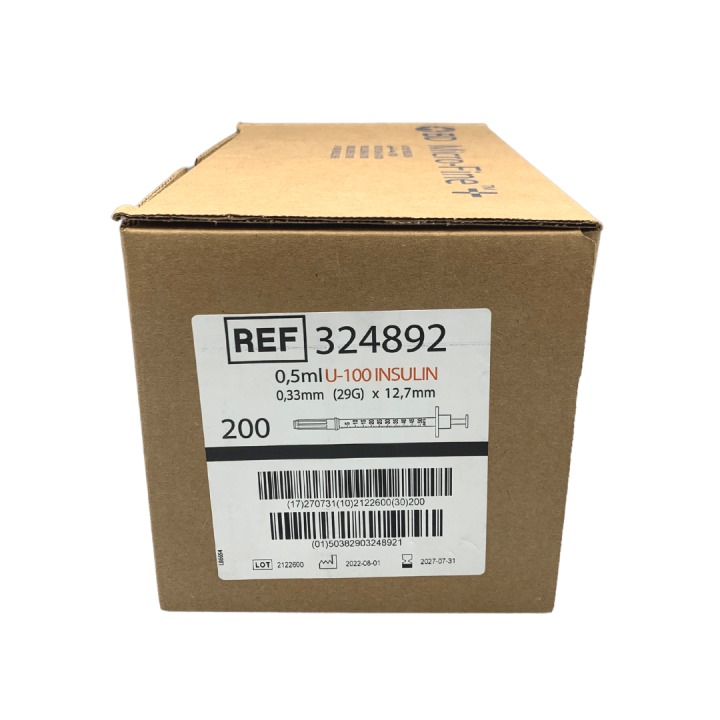 BD Micro-Fine 0.5ml 29g Insulin Syringes