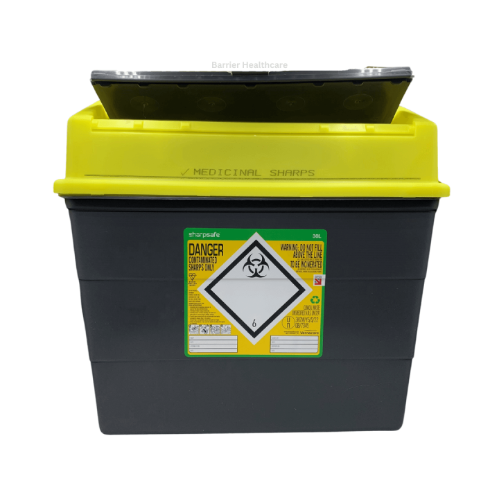 Sharpsafe 30L Sharps Bin Yellow Lid