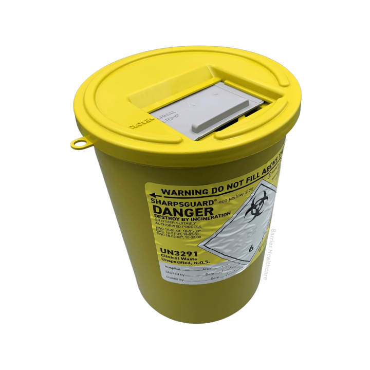 SharpsGuard 3.75 Litre Sharps Bin Eco Yellow Lid