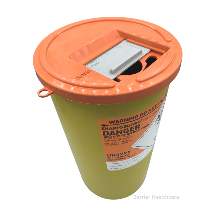 Eco Sharps Bin Orange Lid 5 Litre 