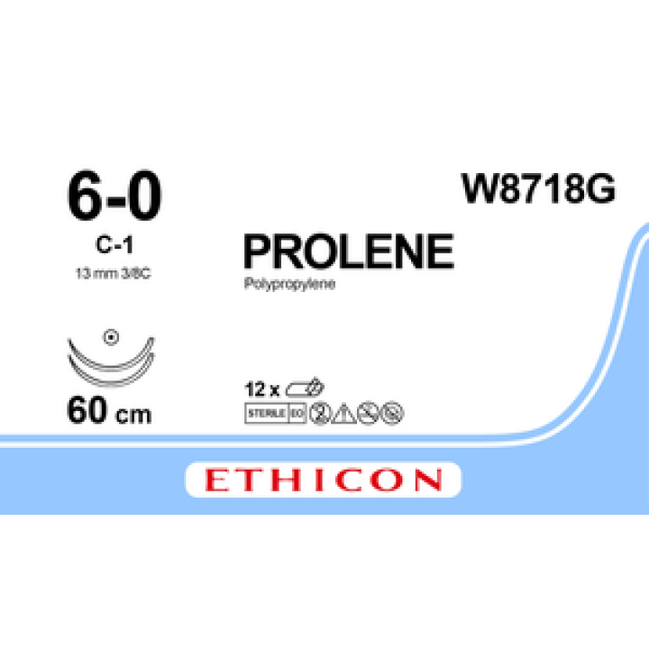 W8718G - Prolene Blue 6-0 (60cm) Monofilament