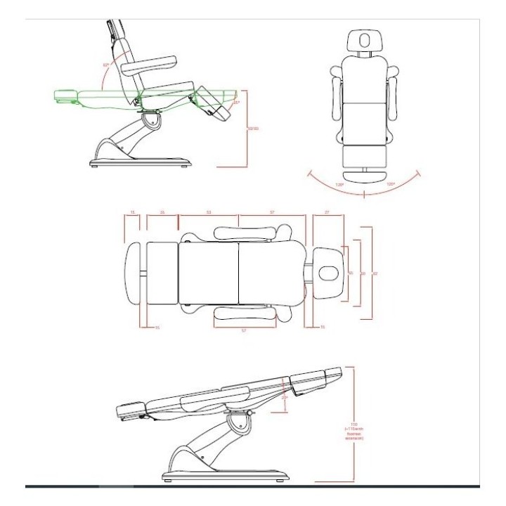 Electric Beauty Couch - 4 Motor