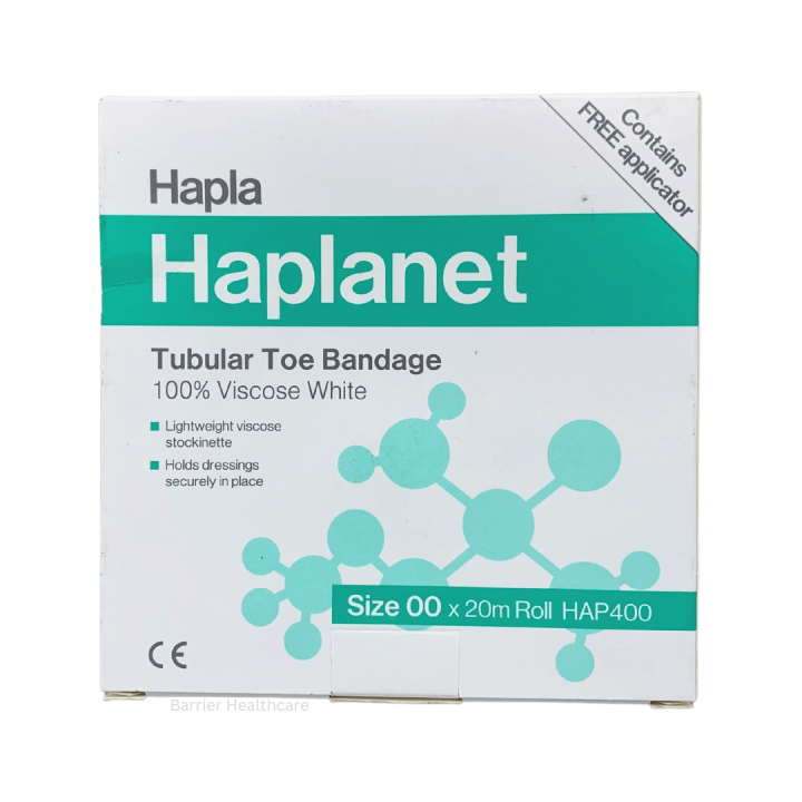 Haplanet Tubular Toe Bandage with Applicator Size 00