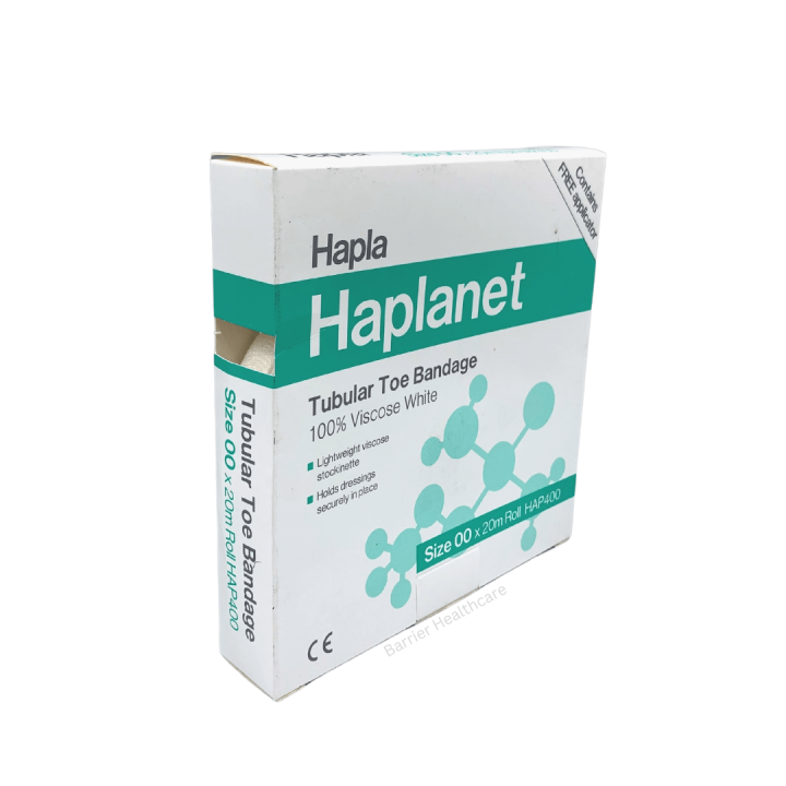Haplanet Tubular Toe Bandage with Applicator Size 00
