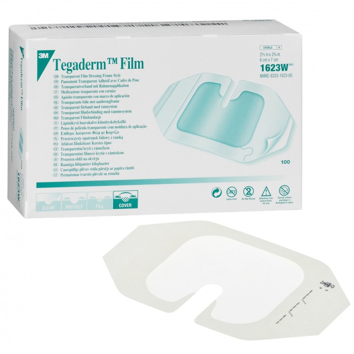 3M Tegaderm Film Ported dressing for Cannulae 6x7cm