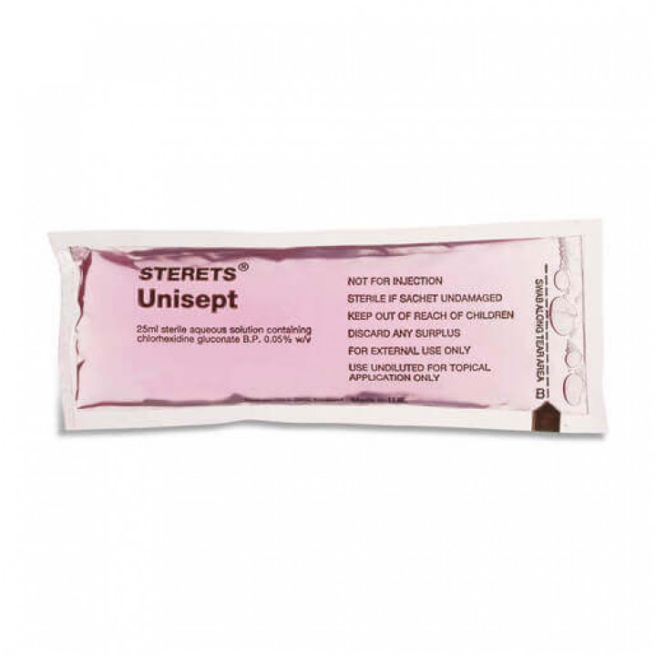 (P) Unisept Antiseptic Sachets 100ml x 10 (HCPC)