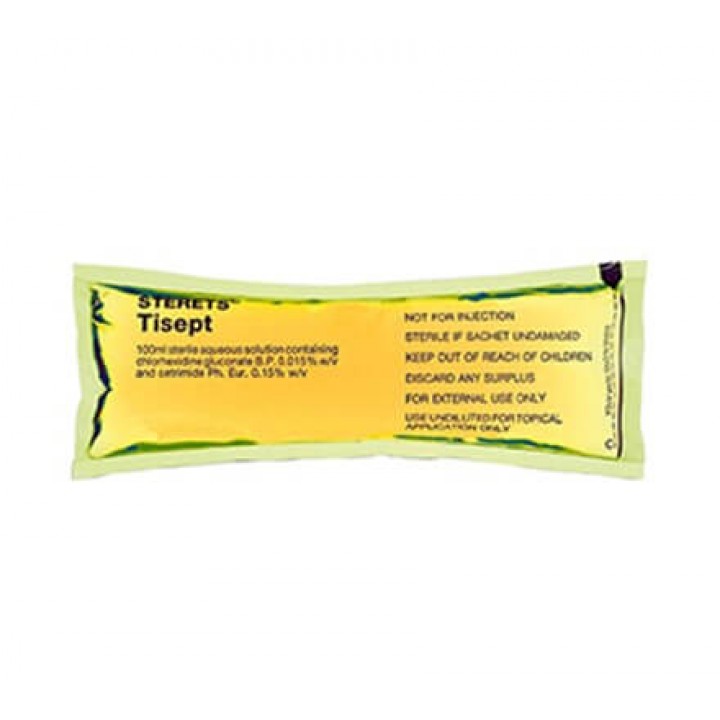 (P) Tisept Sachets 100ml (HCPC) 