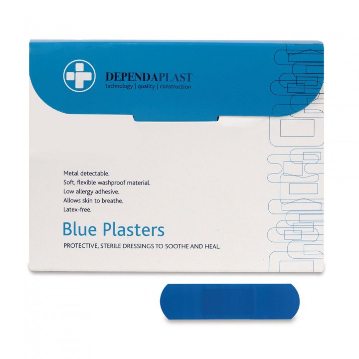 Washproof  Blue Plasters 2 x 7cm