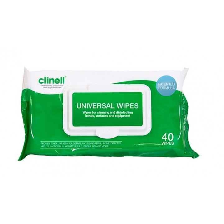 Clinell Universal Sanitising Wipes 40 Pack 